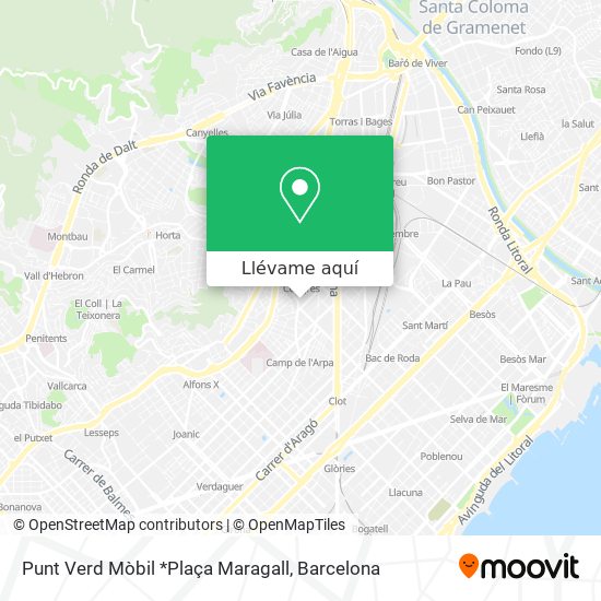Mapa Punt Verd Mòbil *Plaça Maragall