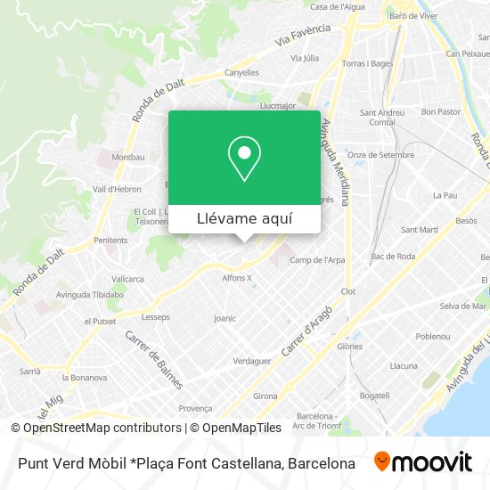 Mapa Punt Verd Mòbil *Plaça Font Castellana