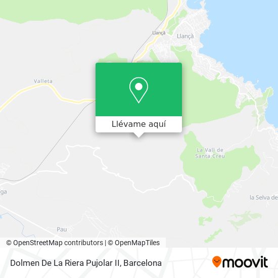 Mapa Dolmen De La Riera Pujolar II