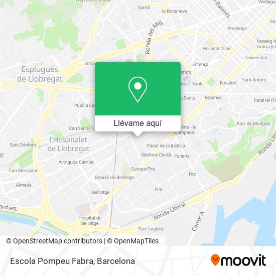 Mapa Escola Pompeu Fabra