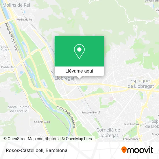 Mapa Roses-Castellbell