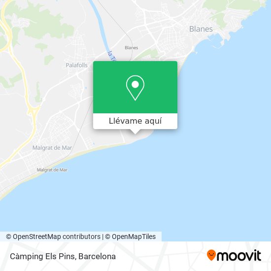 Mapa Càmping Els Pins