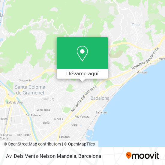 Mapa Av. Dels Vents-Nelson Mandela