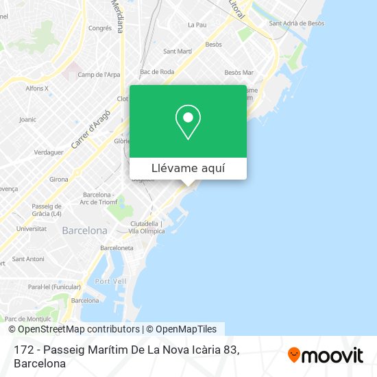 Mapa 172 - Passeig Marítim De La Nova Icària 83
