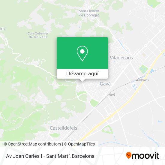 Mapa Av Joan Carles I - Sant Martí