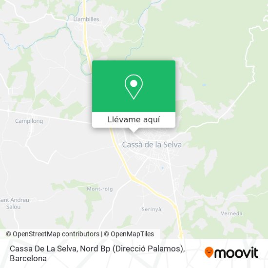 Mapa Cassa De La Selva, Nord Bp (Direcció Palamos)