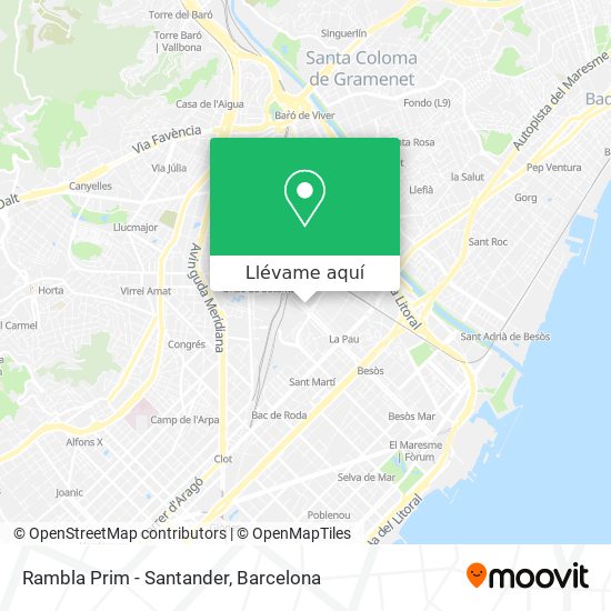 Mapa Rambla Prim - Santander