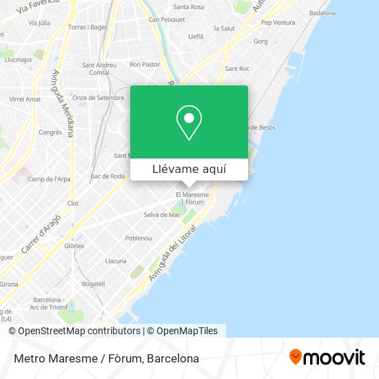 Mapa Metro Maresme / Fòrum