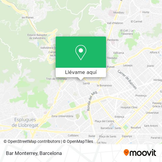 Mapa Bar Monterrey