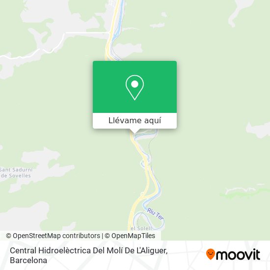 Mapa Central Hidroelèctrica Del Molí De L'Aliguer