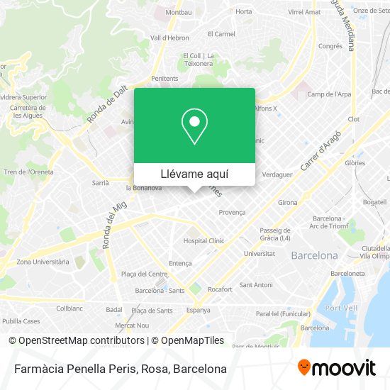 Mapa Farmàcia Penella Peris, Rosa