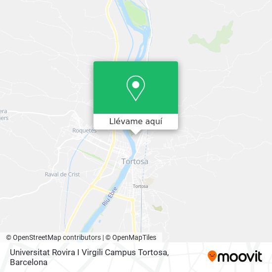 Mapa Universitat Rovira I Virgili Campus Tortosa