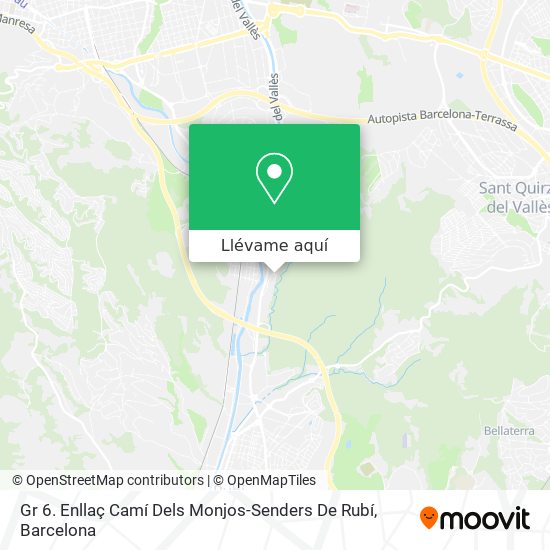 Mapa Gr 6. Enllaç Camí Dels Monjos-Senders De Rubí