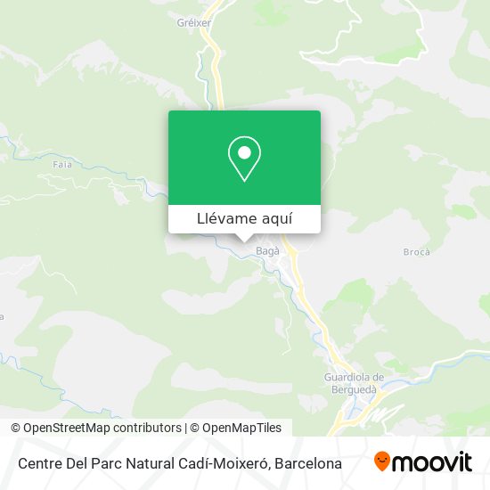 Mapa Centre Del Parc Natural Cadí-Moixeró