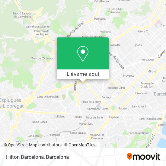 Mapa Hilton Barcelona