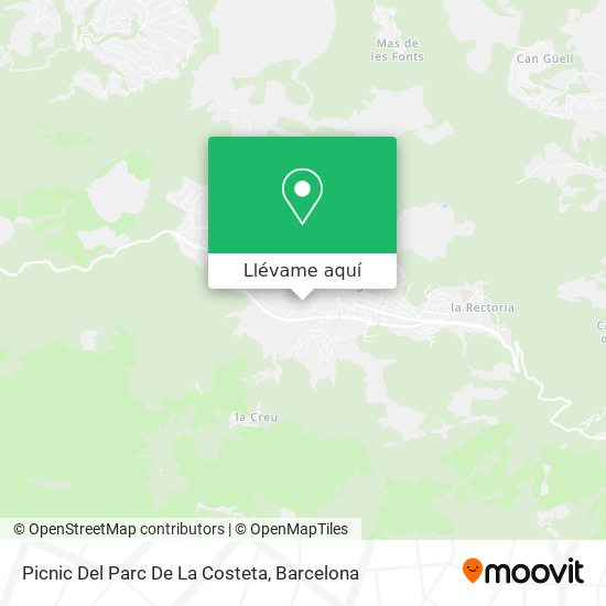 Mapa Picnic Del Parc De La Costeta