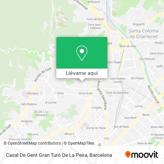 Mapa Casal De Gent Gran Turó De La Peira