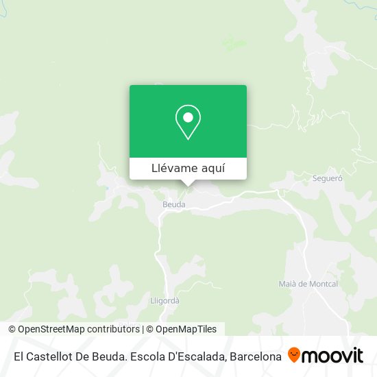 Mapa El Castellot De Beuda. Escola D'Escalada