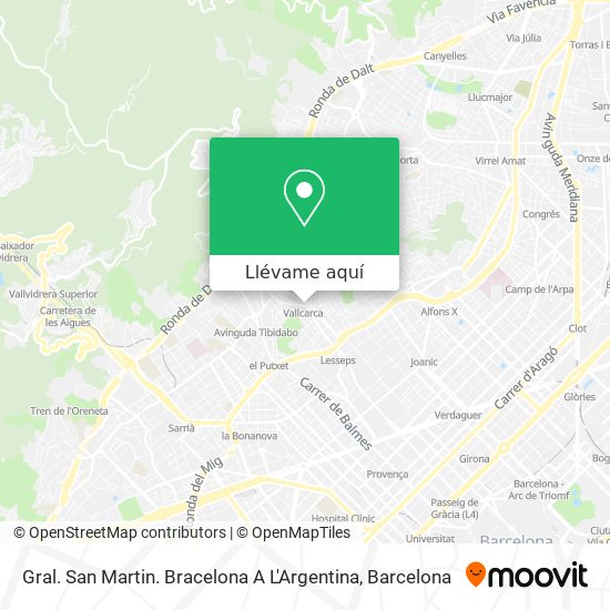 Mapa Gral. San Martin. Bracelona A L'Argentina