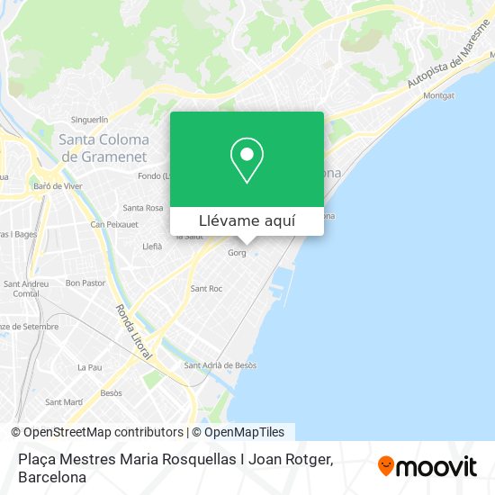 Mapa Plaça Mestres Maria Rosquellas I Joan Rotger