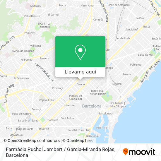 Mapa Farmàcia Puchol Jambert / Garcia-Miranda Rojas