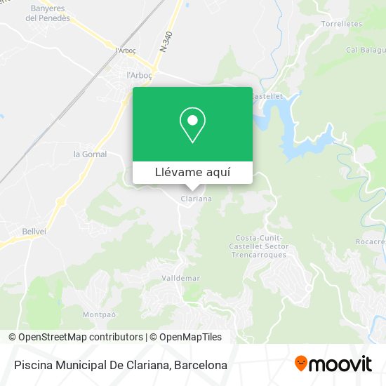 Mapa Piscina Municipal De Clariana