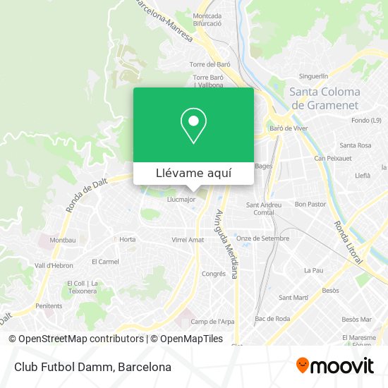 Mapa Club Futbol Damm