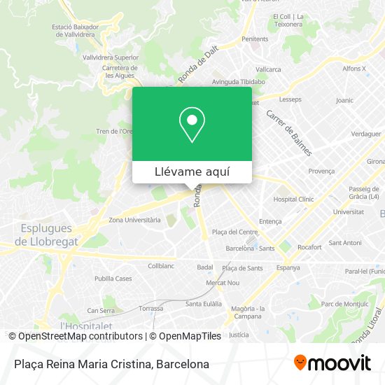 Mapa Plaça Reina Maria Cristina