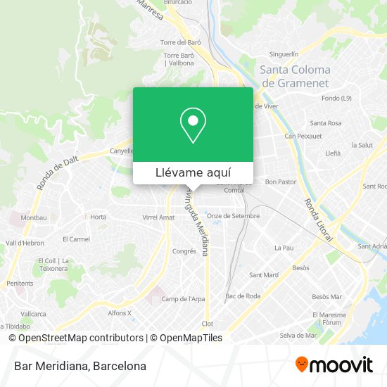 Mapa Bar Meridiana