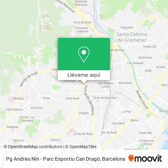 Mapa Pg Andreu Nin - Parc Esportiu Can Dragó