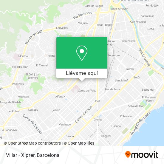 Mapa Villar - Xiprer