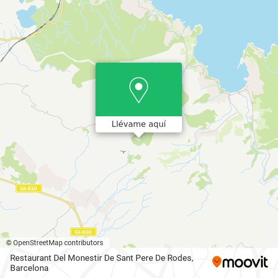 Mapa Restaurant Del Monestir De Sant Pere De Rodes