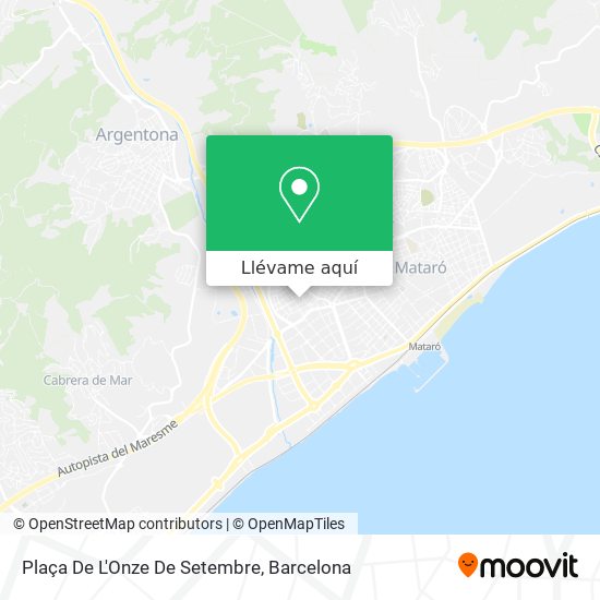 Mapa Plaça De L'Onze De Setembre