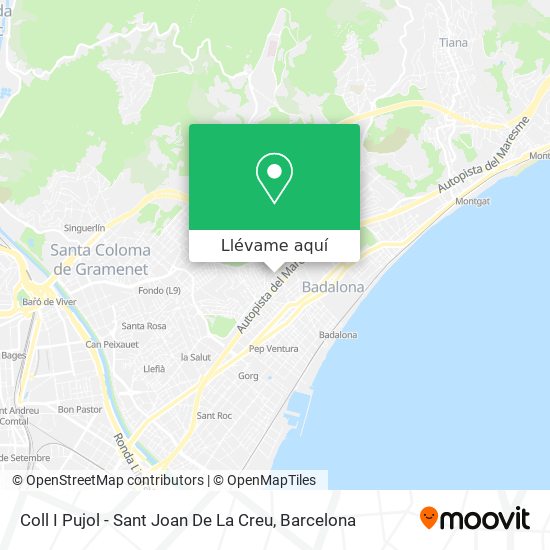 Mapa Coll I Pujol - Sant Joan De La Creu