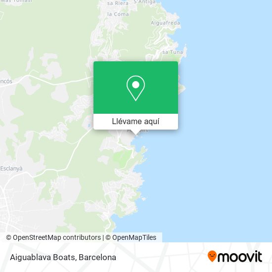 Mapa Aiguablava Boats