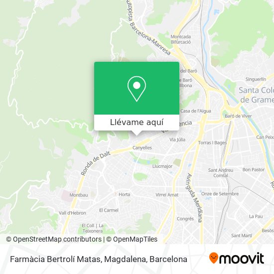 Mapa Farmàcia Bertrolí Matas, Magdalena