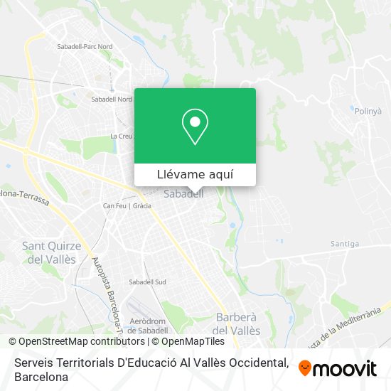 Mapa Serveis Territorials D'Educació Al Vallès Occidental