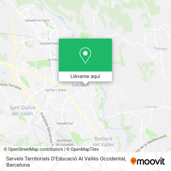 Mapa Serveis Territorials D'Educació Al Vallès Occidental