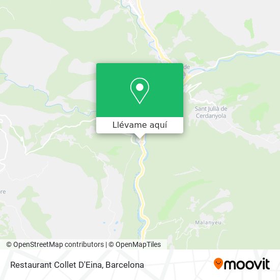 Mapa Restaurant Collet D'Eina