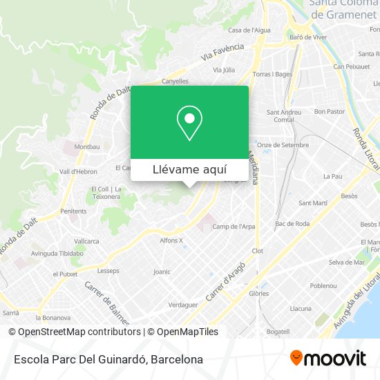 Mapa Escola Parc Del Guinardó