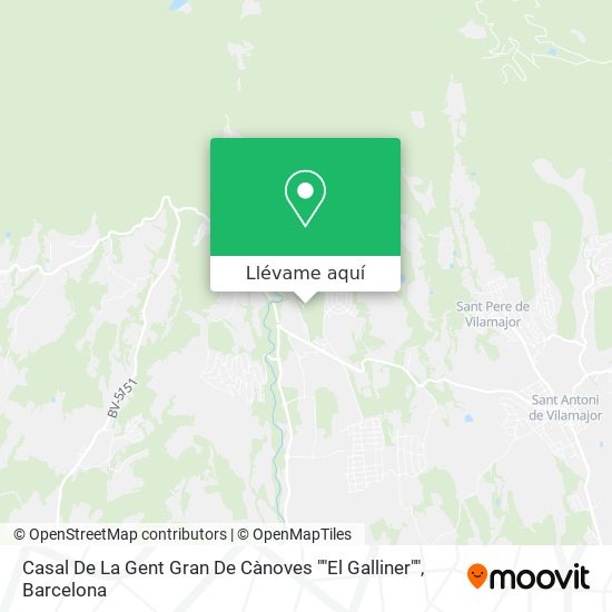 Mapa Casal De La Gent Gran De Cànoves ""El Galliner""