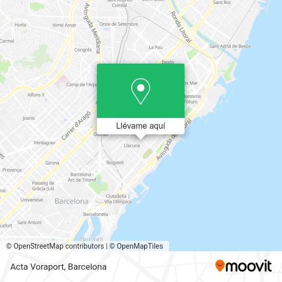 Mapa Acta Voraport