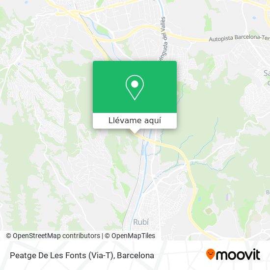 Mapa Peatge De Les Fonts (Via-T)