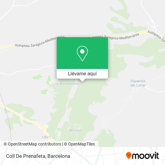 Mapa Coll De Prenafeta