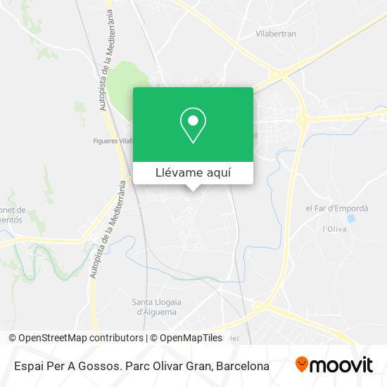 Mapa Espai Per A Gossos. Parc Olivar Gran