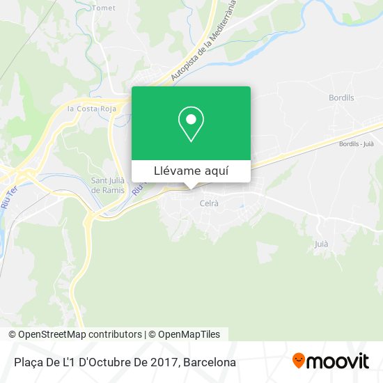 Mapa Plaça De L'1 D'Octubre De 2017