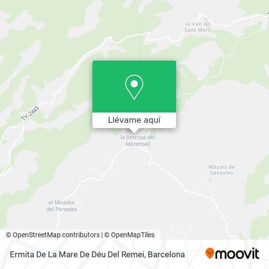 Mapa Ermita De La Mare De Déu Del Remei