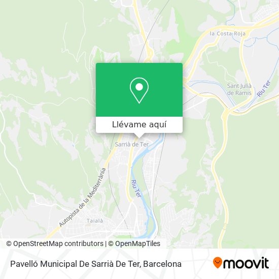 Mapa Pavelló Municipal De Sarrià De Ter