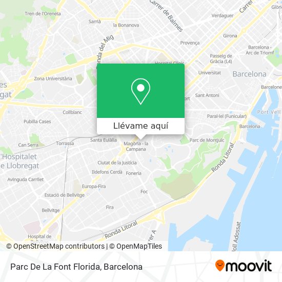 Mapa Parc De La Font Florida
