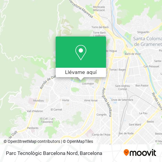 Mapa Parc Tecnològic Barcelona Nord